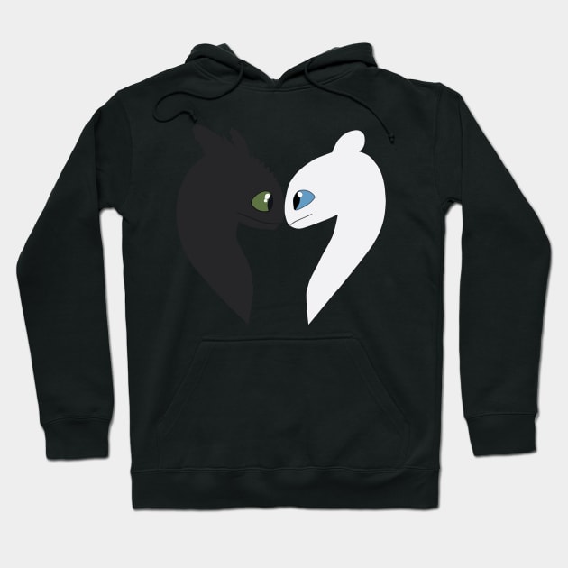 toothless and light fury Hoodie by khoipham